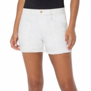 $68 NWOT LIVERPOOL Kristy High Rise Short in Wash: Bone White 10/30
